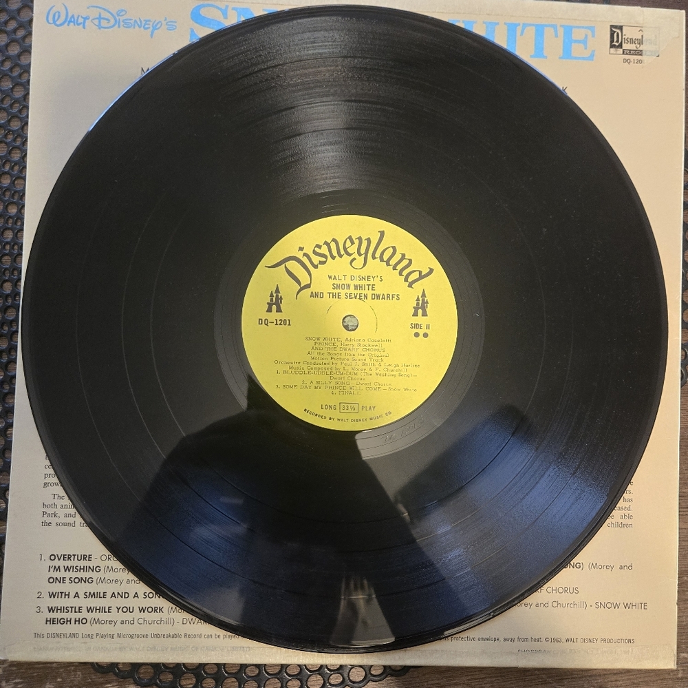 1968 Vintage Walt Disney Snow White and the Seven Dwarfs Vinyl Record Soundtrack - Picture 10 of 11